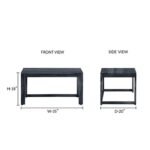 Solid Wood 2 Stools Center Tea Table for Home - Image 2