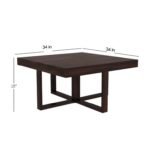 Wooden Coffee Table with 4 Stools for Living Room - Image 4