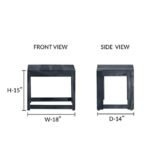 Solid Wood 2 Stools Center Tea Table for Home - Image 5