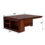 Wooden Coffee Table with 4 Stools for Living Room - Image 4