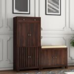 Solid Wood Shoe Rack for Living Room