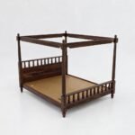 Solid Wood Queen Size Poster Bed Cot Double Bed for Bedroom - Image 6
