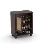 Wooden Shoe Rack with 2 Door & Shelf Storage - Image 3