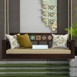 Wooden Hammock Swing Sofa with Rope for Living Room & Outdoor - Image 2