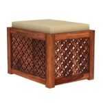 Solid Wood Coffee Table with 2 Stools for living Room - Image 3