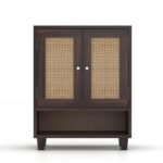Wooden Shoe Rack with 2 Door & Shelf Storage - Image 4