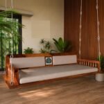 Solid Sheesham Wood Jhula Swing for Living Room & Balcony