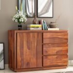 Solid Wood Sideboard Cabinet for Living Room