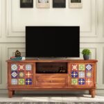 Solid Wood TV Unit for Living Room
