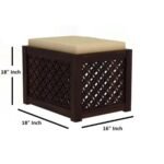 Wooden Coffee Table with 2 Stools for living Room - Image 4